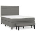vidaXL Boxspring posteľ s matracom tmavosivá 140x200 cm látka
