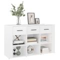 vidaXL Komoda lesklá biela 100x30x59,5 cm spracované drevo