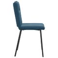 vidaXL Jedálenské stoličky 6 ks, modré, zamat