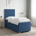 vidaXL LED boxspring posteľ s matracom Modrá 80 x 200 cm Látka