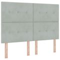 vidaXL Ottoman posteľ s matracom a LED Svetlosivá 160 x 200 cm Zamat