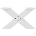 vidaXL Nohy konferenčného stolíka v tvare X, 2 ks, biele, 50 x (30-31) cm, oceľové
