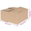 vidaXL Skladací box s úložiskom 50 ks Prírodná 30 x 30 x 15 cm Kartón