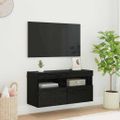 vidaXL TV nástenná skriňa 80 x 30 x 40 cm Čierny dub Kompozitné drevo