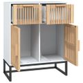 vidaXL Komoda biela 60x30x75 cm kompozitné drevo