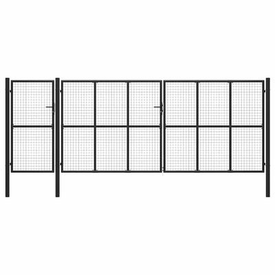 vidaXL Záhradná brána z ocele 500x200 cm antracitová