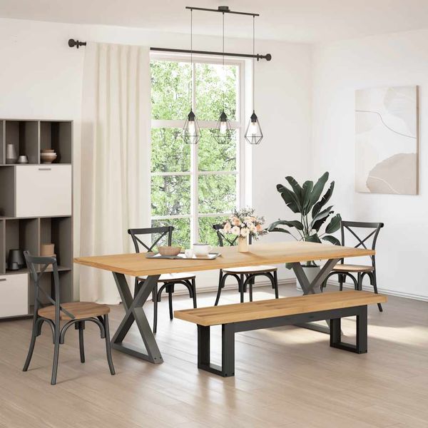 vidaXL Jedálenská lavica NOAIN v tvare U nohy, 180x40x45 cm, borovica