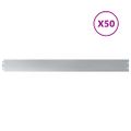 vidaXL Obrubník trávnika 50 ks 10 x 103 cm Pozinkovaná oceľ Strieborná