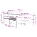 vidaXL Posteľ bez matraca 150x200 cm masívna borovica