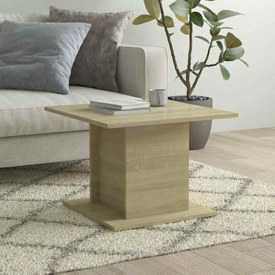 vidaXL Konferenčný stolík, dub sonoma 55,5x55,5x40cm, kompozitné drevo