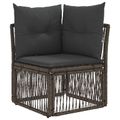 vidaXL Súprava záhradných pohoviek 14 ks Sivá polyratan