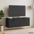 vidaXL Nástenná TV skrinka Čierna 78,5 x 31 x 30 cm Kompozitné drevo