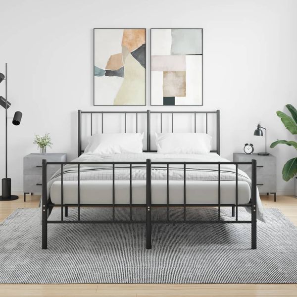 vidaXL Nočné stolíky 2 ks betónovo sivé 40x35x47,5 cm kompozitné drevo