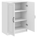 vidaXL Servírovacia skriňa Biela s vysokým leskom 66 x 34,5 x 87 cm