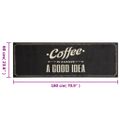 vidaXL Kuchynský koberec, prateľný, nápis Coffee 60x180 cm, zamat