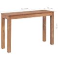 vidaXL Konzolový stolík z teakového dreva prírodná úprava 110x35x76 cm