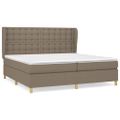 vidaXL Boxspring posteľ s matracom sivohnedý 200x200 cm látka