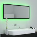 vidaXL LED kúpeľňové zrkadlo čierne 100x8,5x37 cm akryl