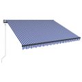 vidaXL Automaticky zaťahovacia markíza 400x300 cm modrá a biela