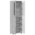 vidaXL Highboard FLORIN 60 x 35 x 182 cm Sivý Sonoma Kompozitné drevo