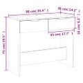 vidaXL Konzolový stolík dub sonoma 90x36x75 cm spracované drevo
