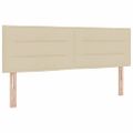 vidaXL Posteľ s pružinovým rámom s matracmi Krémová 140 x 190 cm látka