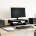 vidaXL Stojan na monitor, čierny dub, 50x27x15 cm, umelé drevo