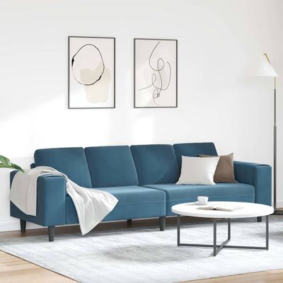 vidaXL Pohovka do obývačky Modrá 250 x 77 x 76 cm