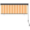 vidaXL Roleta Biela a oranžová 180 x 250 cm Textil a hliník
