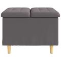 vidaXL Ottoman s Úložným Priestorom Biely 60 x 60 x 45 cm Umelá koža