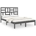 vidaXL Posteľný rám sivý masívne borovicový masív 140x190 cm