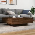vidaXL Konferenčný stolík hnedý dub 100x100x31 cm kompozitné drevo