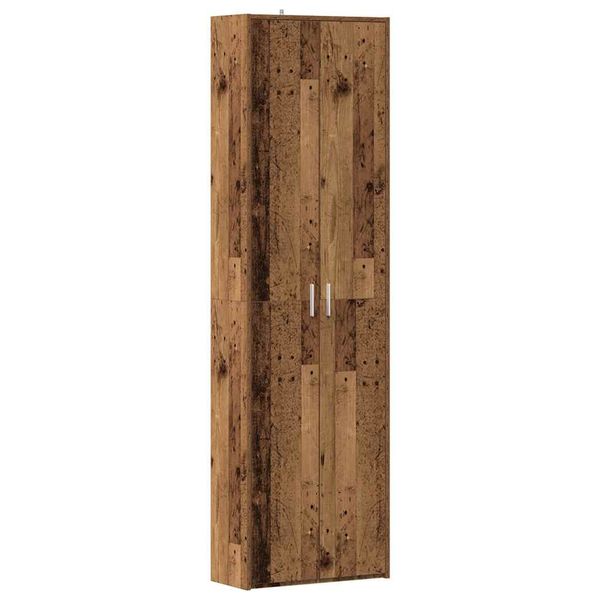 vidaXL Šatník do chodby, staré drevo 55x25x189 cm, kompozitné drevo