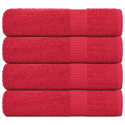 vidaXL Osušky do kúpeľne FROGN 4 ks červené 100x150 cm 360 g/m²