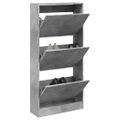 vidaXL Botník betónovo sivý 60x21x125,5 cm kompozitné drevo