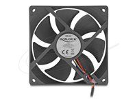 Axiálny ventilátor 12 V DC 92 x 92 x 25 mm čierny