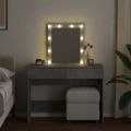 vidaXL Toaletný stolík s LED betónovosivý 100x40x130 cm