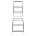 vidaXL 6-stupňový hliníkový obojstranný rebrík 136 cm