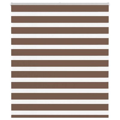 vidaXL Zebra roleta hnedá 130x100 cm šírka látky 125,9 cm polyester