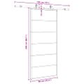 vidaXL Posuvné dvere s kovaním čierne 90x205 cm ESG sklo