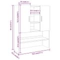 vidaXL Skrinka na práčku dymový dub 70,5x25,5x90 cm