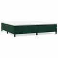 vidaXL Posteľný rám s boxspringom tmavozelený 200x200 cm zamat