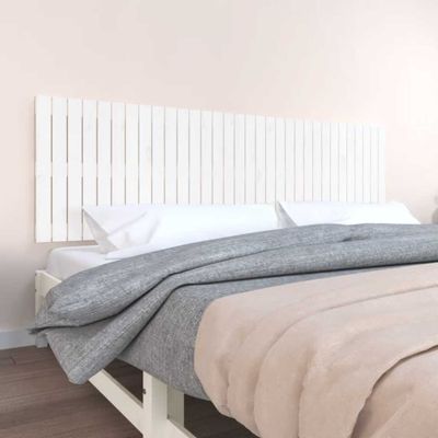vidaXL Nástenné čelo postele biele 204x3x60 cm masívna borovica