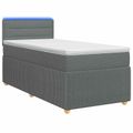 vidaXL Posteľ boxspring s matracom Tmavosivá 80 x 200 cm Látka