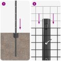 vidaXL Zvarené pletivo s podperami 10 x 0,4 m PVC potiahnutá oceľ Sivá