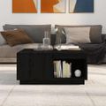 vidaXL Konferenčný stolík čierny 80x81x36,5 cm borovicový masív