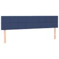 vidaXL Čelo postele s LED modré 180x5x78/88 cm látka