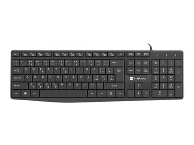 Natec klávesnica Nautilus 2/Drôtová USB/ CZ- SK layout/Čierna