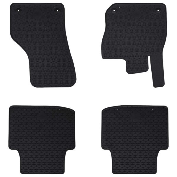 vidaXL Autokoberec 4 pcs Čierna Guma