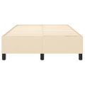 vidaXL Posteľný rám s boxspringom krémová 120x200 cm látka